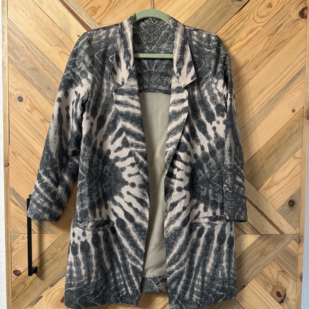 Raquel Allegra Tie-Dye Silk Blazer Jacket sz 1